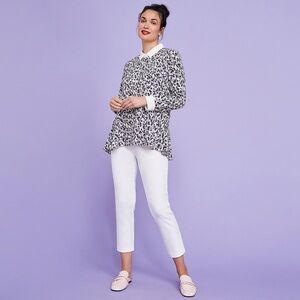 Isaac Mizrahi 24/7 Stretch Crop Pants w/Pockets-Bright White-Plus Petite 30